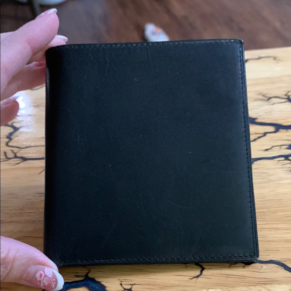 Elegant Black Leather Card Holder